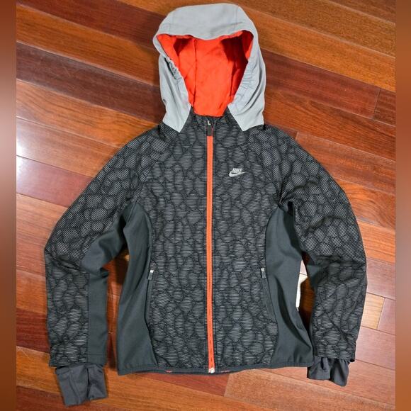 Nike Therma Girl's Ultimate Flash Reflective Hooded Jacket Biking VISIBILITY - Picture 1 of 14